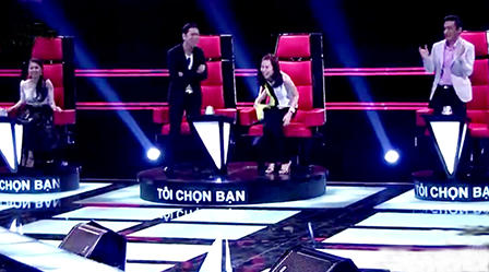 Doremon tóc xù “nổi loạn” trên sân khấu Giọng hát Việt Nhí 2014